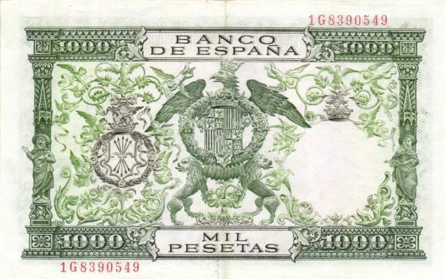1000 Pesetas 29.11.1957